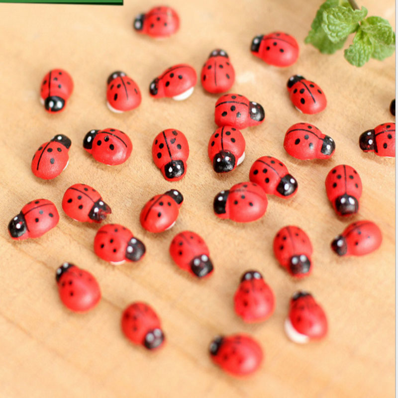 Art Craft Magnet - 100 mini-petits insectes coccinelles autocollants pour