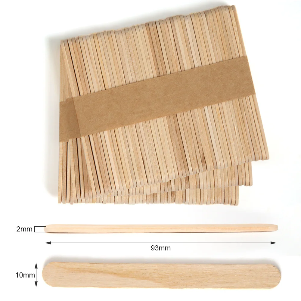 Art Craft Ice Cream - 50/100 bâtonnets en bois naturel pour