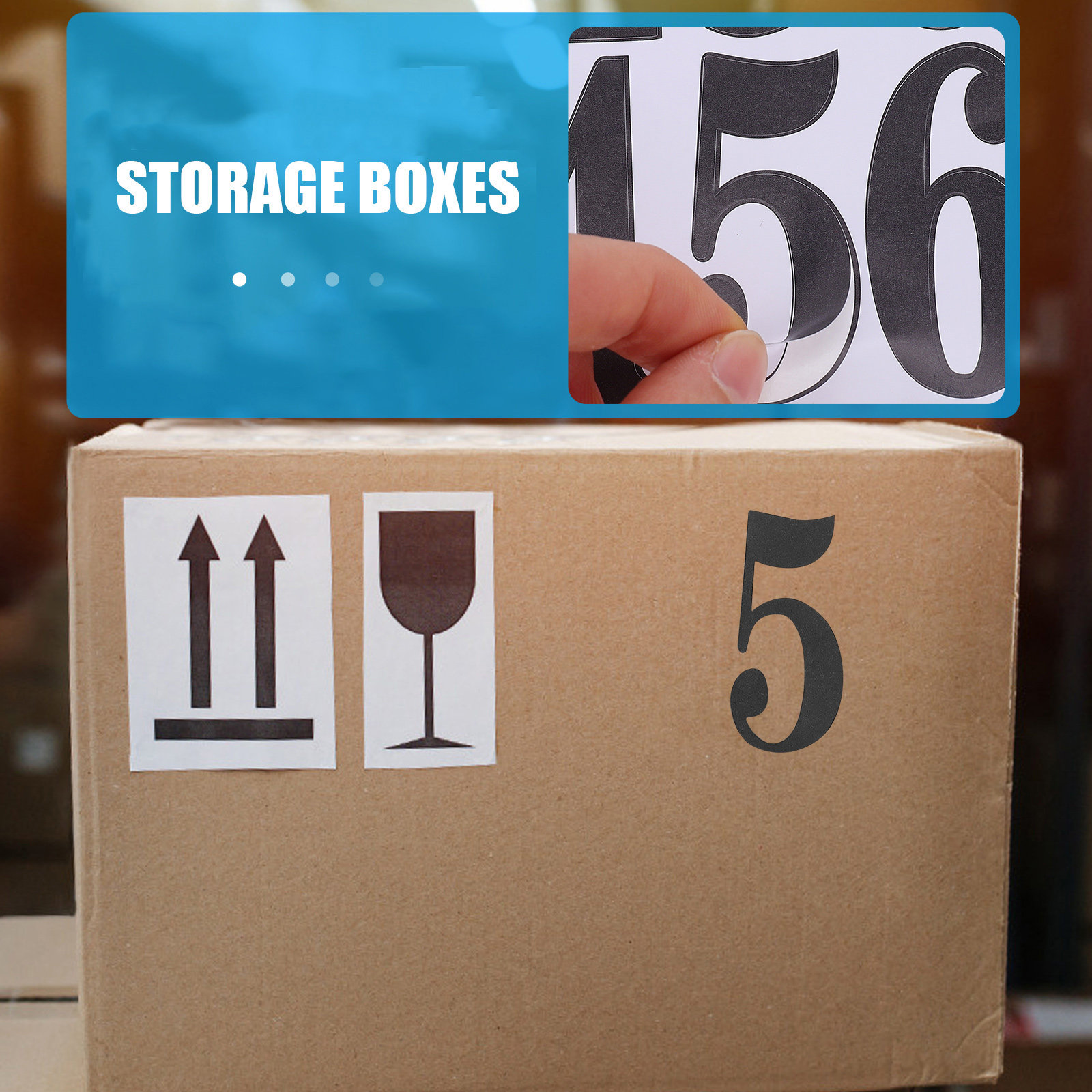 Art And Craft Numbers - 5 feuilles d'autocollants numérotés en PVC