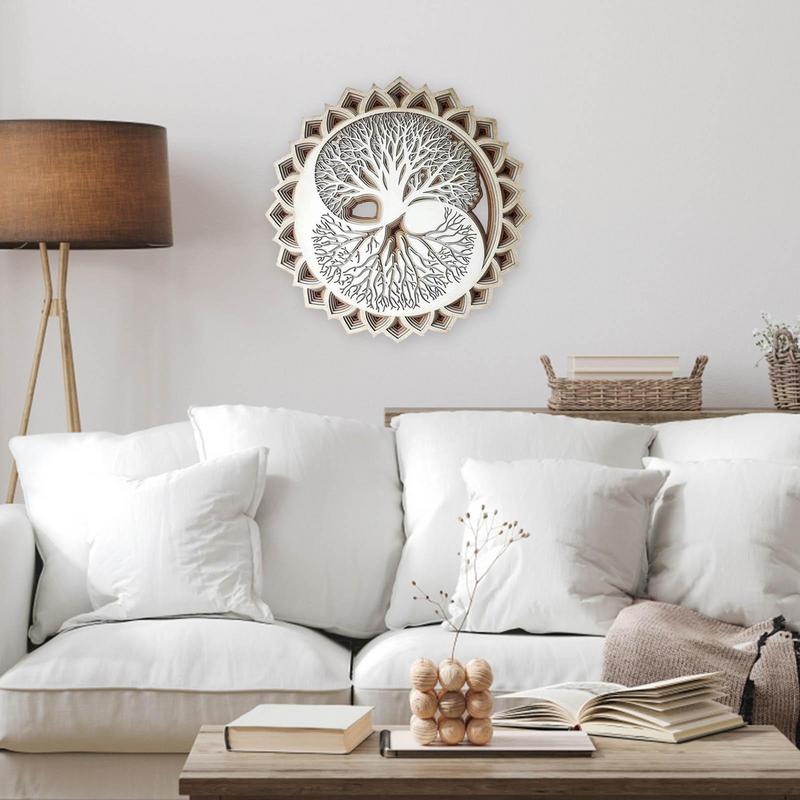 Art Craft Meaning - Art mural en bois avec arbres,