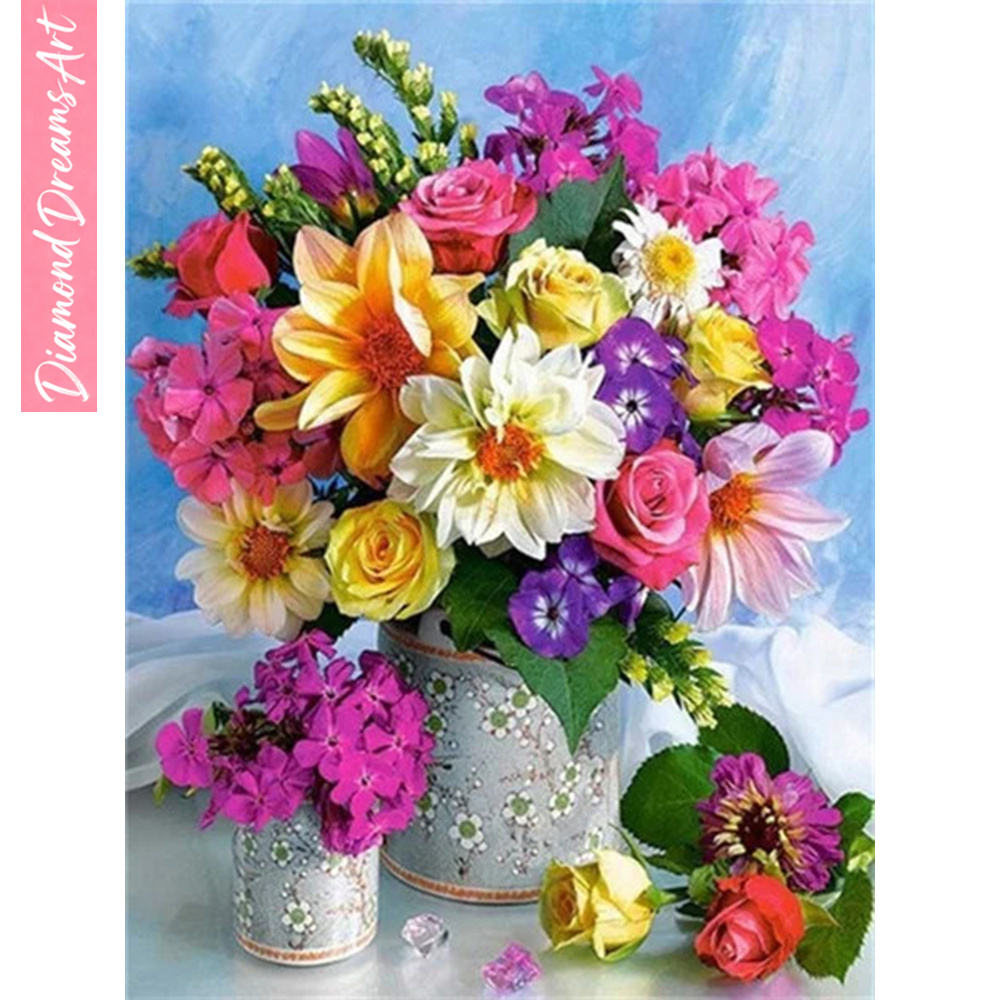 Art Craft Flower - Mosaïque de diamants complète, fleur, peinture