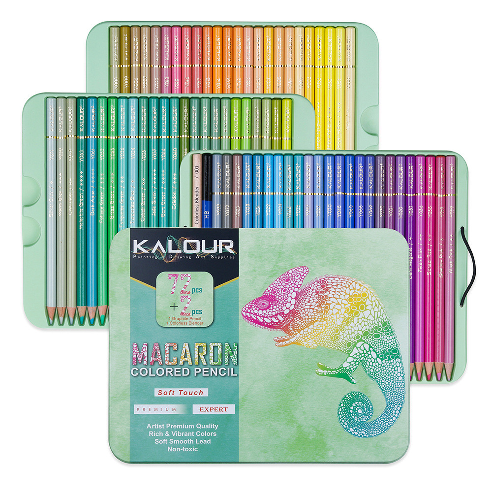 Colored Pencil Professional - Crayons de couleur Macarons, 72 pièces,