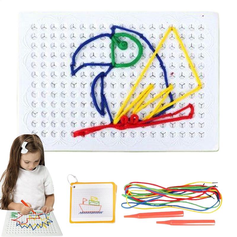 Art Craft Toddlers - Planche à fil colorée pour enfants,