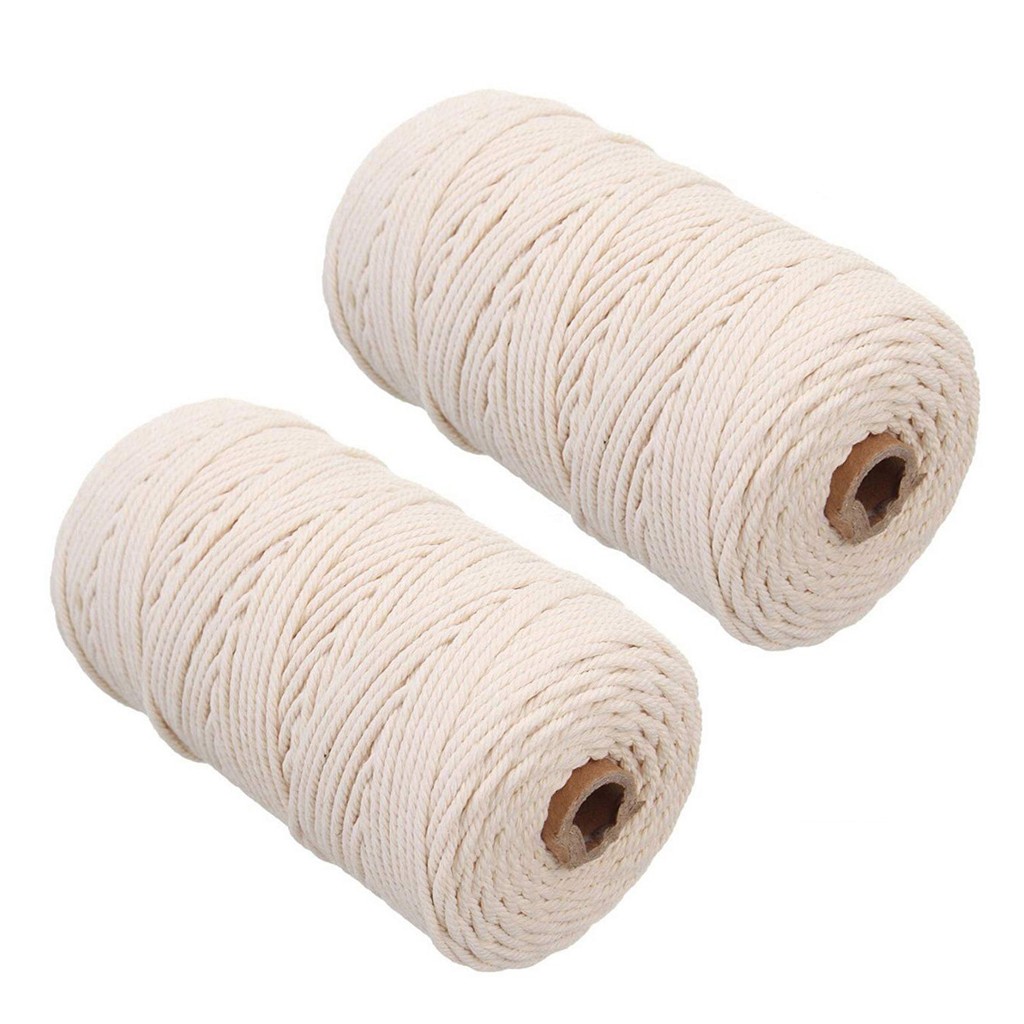 Macrame Cord Cotton - Corde en macramé 2mm 200M, cordon