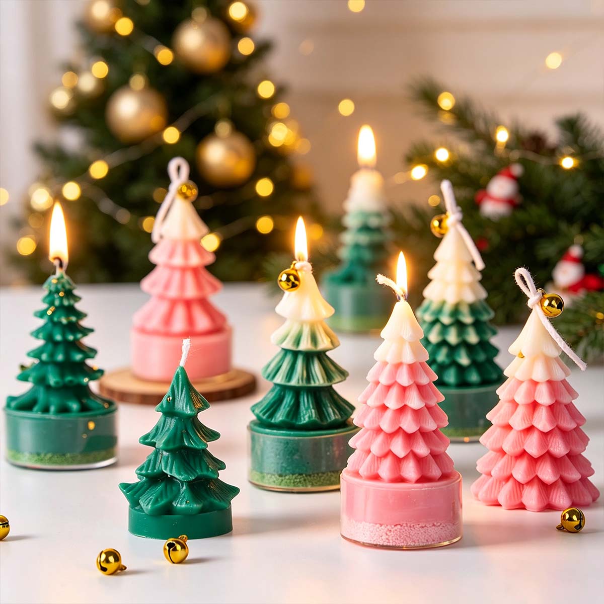 Art And Craft Xmas Tree - Moule en silicone 3D pour bougie