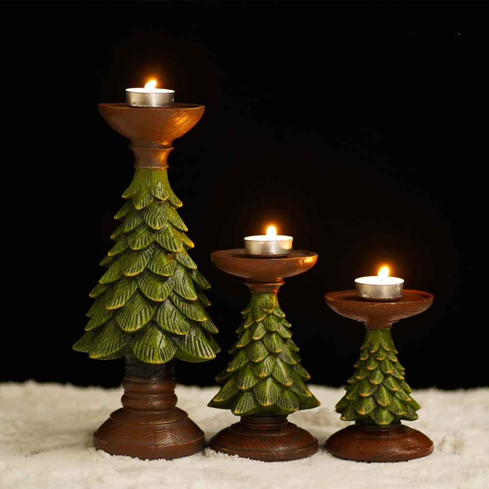 Art And Craft Xmas Tree - Bougies d'arbre de noël en résine,