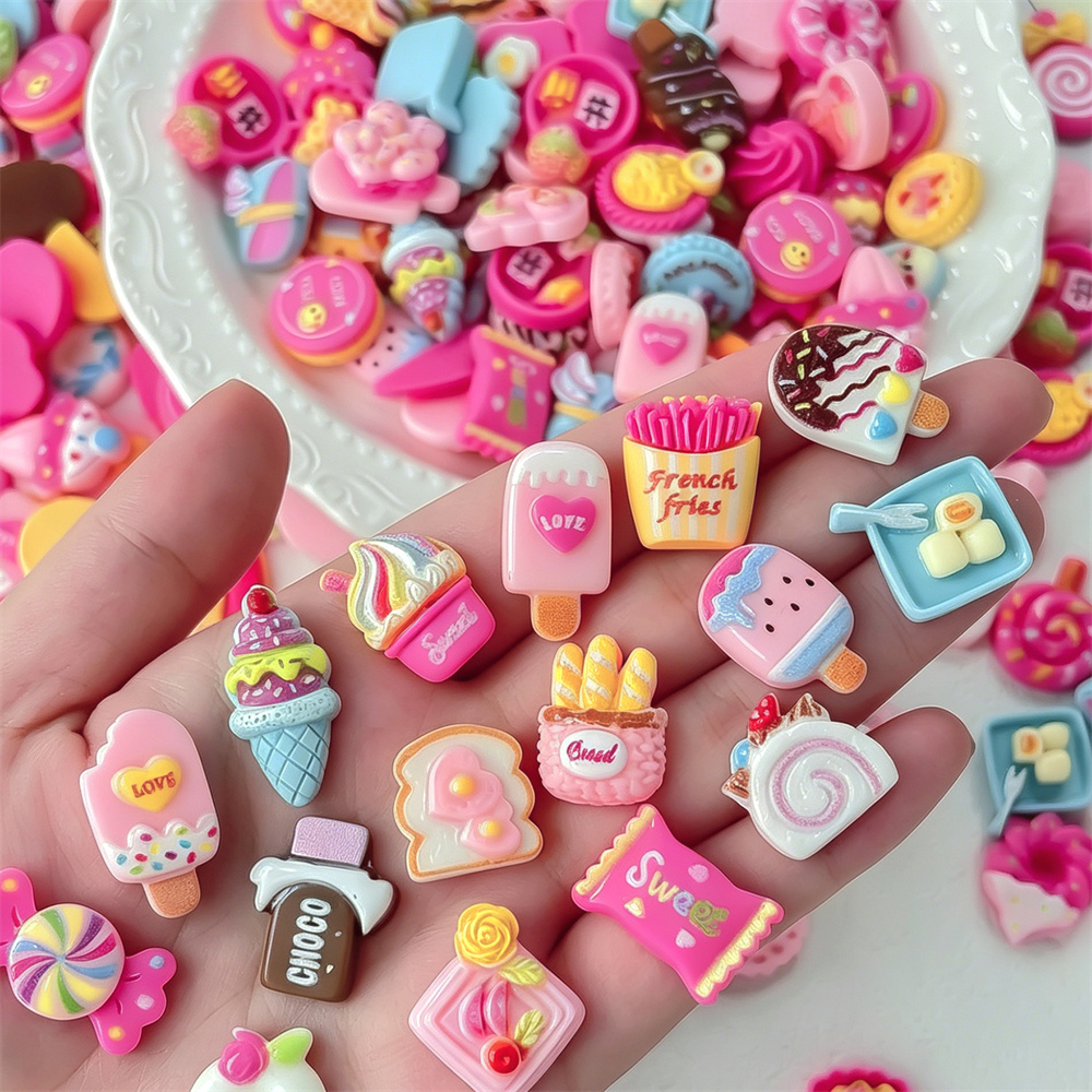 50 PIÈCES Mini Breloques en Ré - Art Craft Ice Cream avis et prix