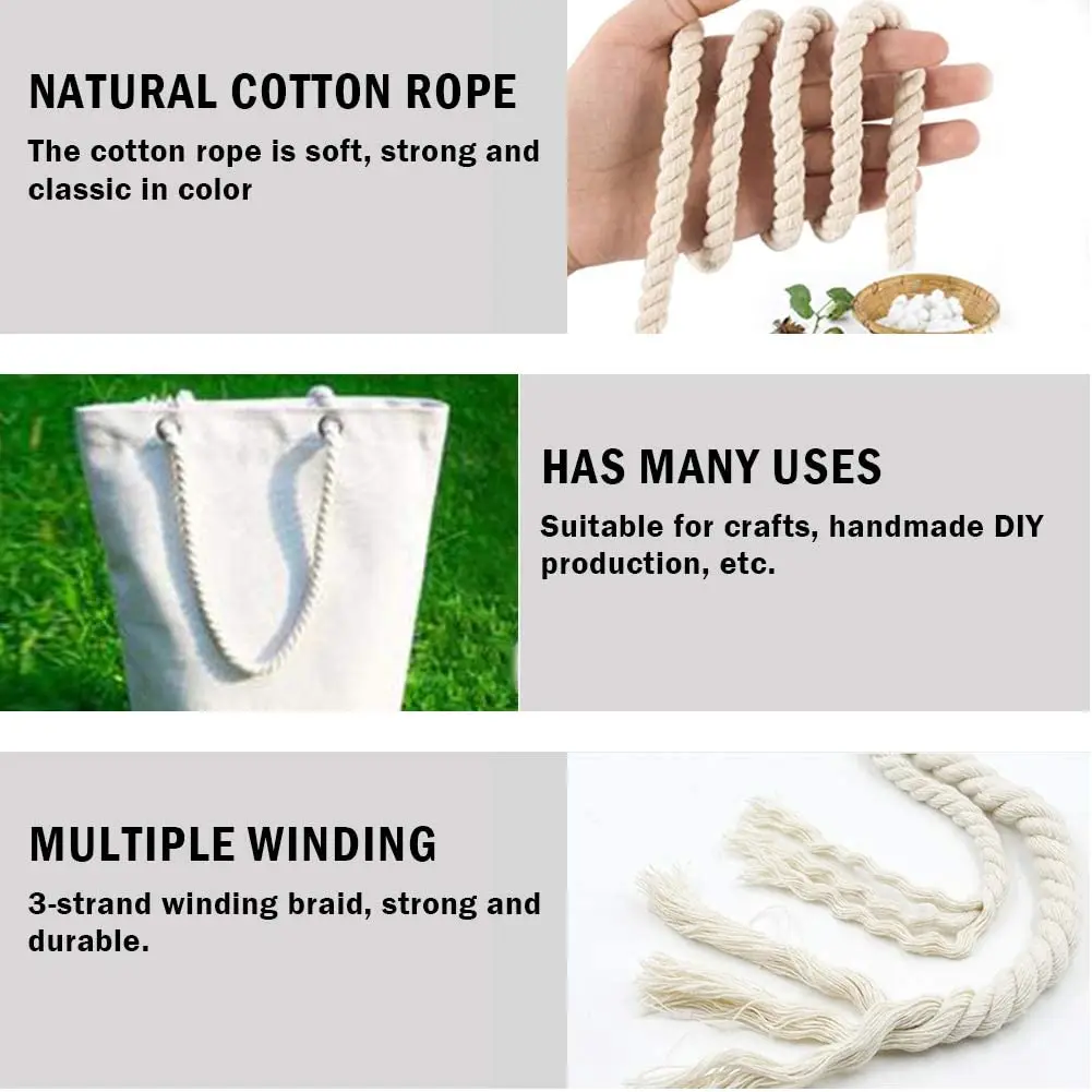 Corde en coton macramé de 2 à  - Macrame Cord Cotton avis et prix