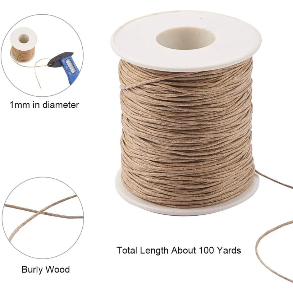 100 Yards cordon ciré coton, f - Macrame Cord Cotton avis et prix