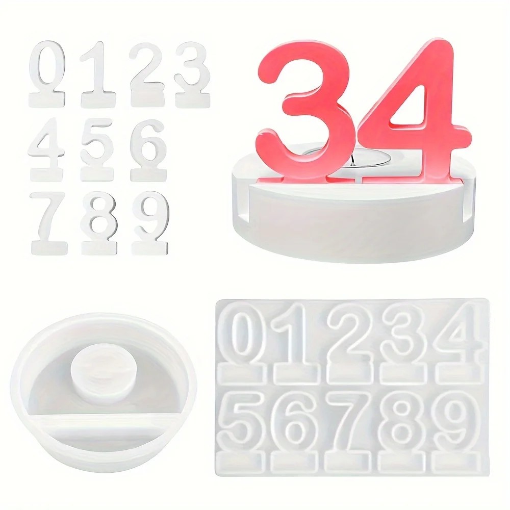 Lot de 2 moules en silicone po - Art And Craft Numbers avis et prix