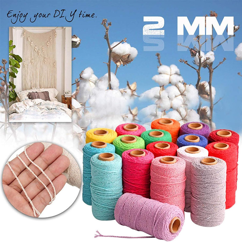 Cordon macramé en coton coloré - Macrame Cord Cotton avis et prix