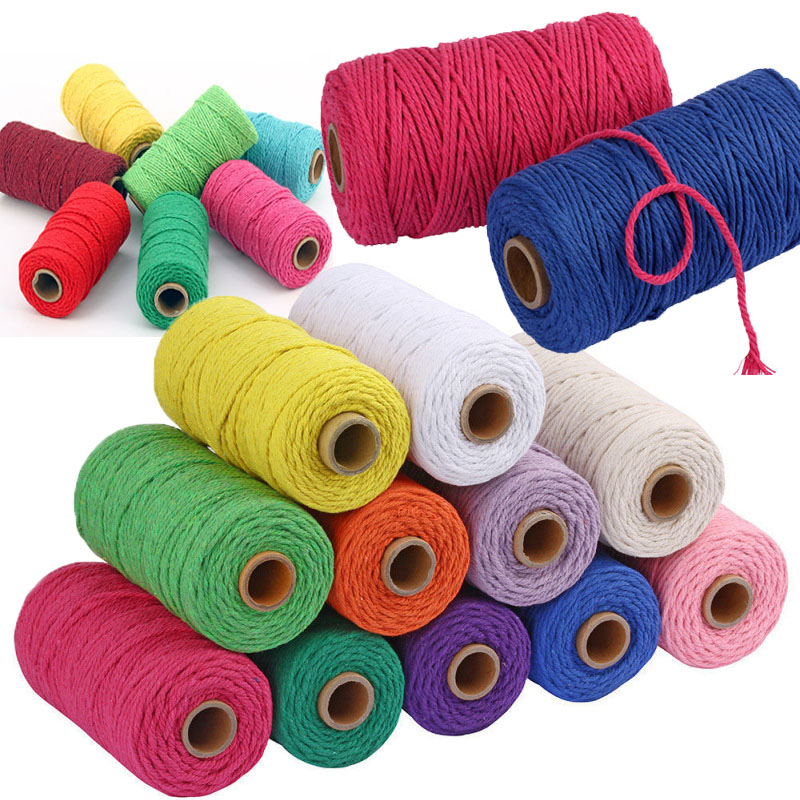Cordon macramé en coton coloré - Macrame Cord Cotton avis et prix