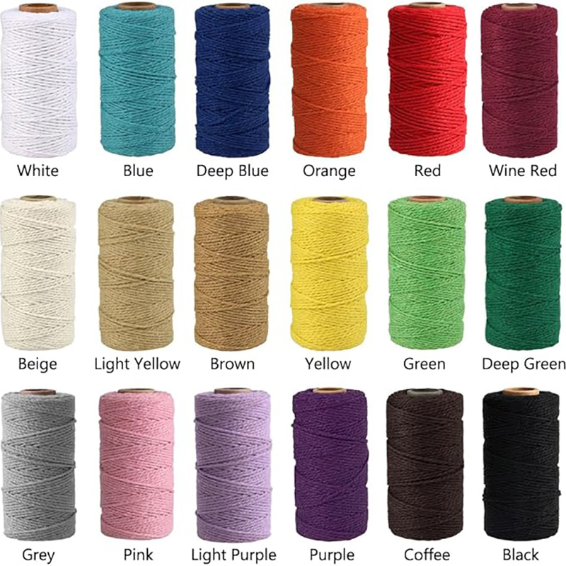 Cordon macramé en coton coloré - Macrame Cord Cotton avis et prix