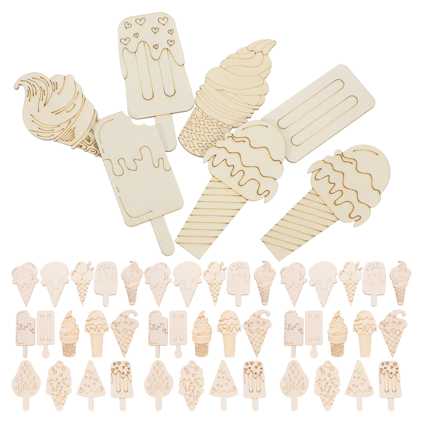 70 pièces de tranches de bois  - Art Craft Ice Cream avis et prix