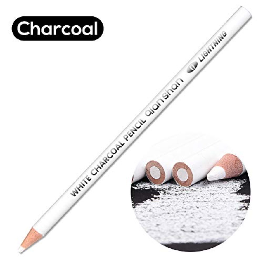 2 crayons à fusain noirs et bl - Colored Pencil Professional avis et prix