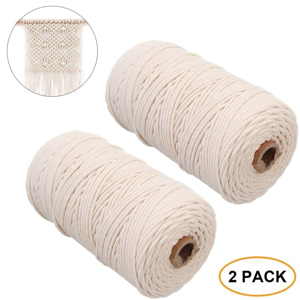 Corde en macramé 2mm 200M, cor - Macrame Cord Cotton avis et prix